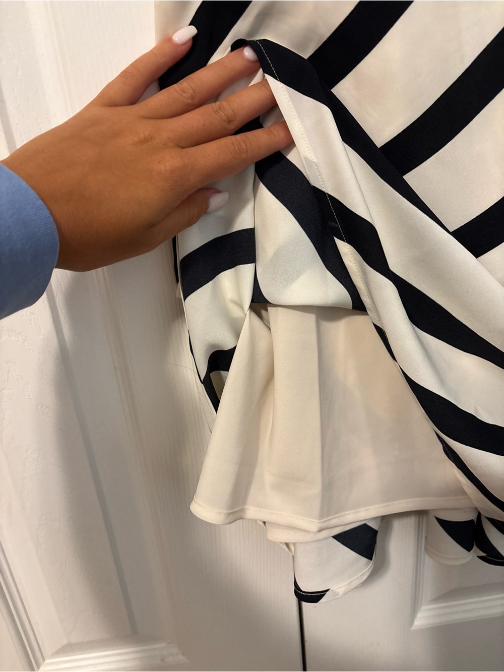 A&F Stripe Cowl Neck Slip Maxi Dress NEVER WORN - Picture 5 of 9